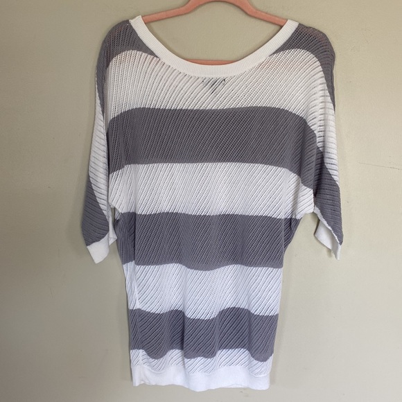 Express Striped Mesh Dolman Sleeve Sweater - XS - Picture 5 of 6
